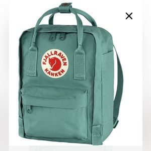 Mini turquoise Fjallraven Kanken bag